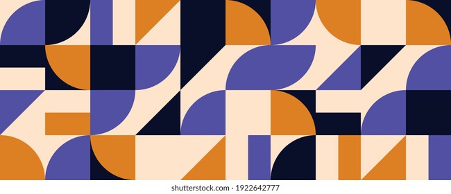 Geometry minimalistic design style with figure Abstract vector pattern purple and black and cream color.