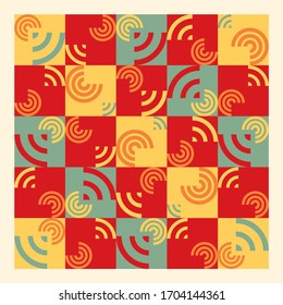 Geometry minimalistic with simple shape and colorful. Abstract vector pattern design in modern style for web banner, business presentation, branding package, fabric print, wallpaper, banner, book