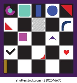 Geometry minimalistic with simple shape and colorful. Abstract vector pattern design in modern style for web banner, business presentation, branding package, fabric print, wallpaper, banner, book