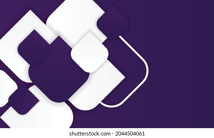 Geometry minimalistic template with futuristic rounded square shapes. Abstract pattern for web banner, business presentation, branding, wallpaper.  Vector EPS10.