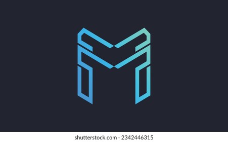Geometry modern Ai M logo 
