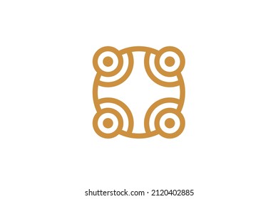 Geometry Modern Monoline Vector Logo