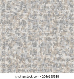 Geometry modern repeat pattern with textures. Grunge chaotic grey and beige multi-colored spots.