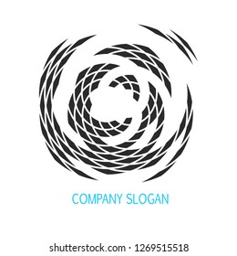 Geometry mosaic sign with impressionistic style. Emblem for branding