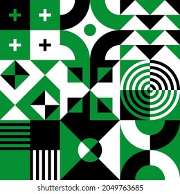 Geometry mural vector pattern. Simple shapes and figures. Abstract design in Scandinavian style.