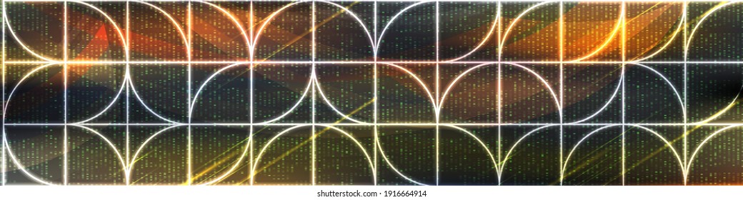 geometry neon stock vector background 