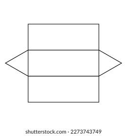 Geometrisches Netz aus dreieckigem Prisma. 3d feste Form in Mathematik.