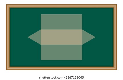 Geometry net of triangular prism. 3d solid shape in mathematics.