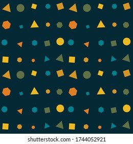 geometry object pattern. Seamless mephis graphic pattern 