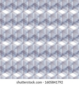 Geometry objects in line-art style. Abstract geometric pattern. Pattern can be used for wallpaper, cover fills, web page background, surface textures. Vector linen texture. Vector repeating texture.