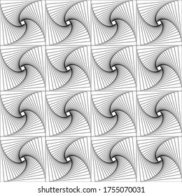 Geometry objects in line-art style. Abstract geometric pattern. Pattern can be used for wallpaper, cover fills, web page background, surface textures, textile fabric. Vector linen texture.