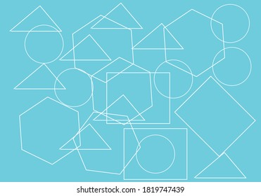 
geometría en vector de fondo azul