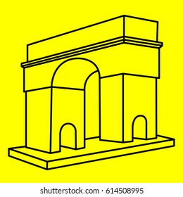 Geometry. Optical illusion architecture