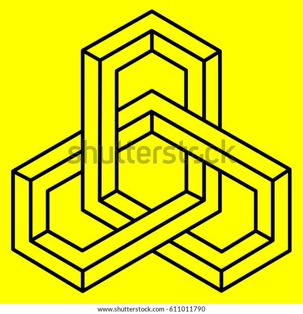 Geometry Optical Illusion Block Stock Vector (Royalty Free) 611011790 ...