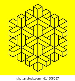 Geometry. Optical illusion figure