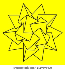 Geometry. Optical illusion star