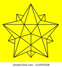 Geometry. Optical illusion star