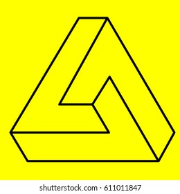 Geometry. Optical Illusion Triangle