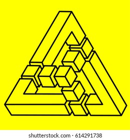 Geometría. Triángulo de ilusión óptica