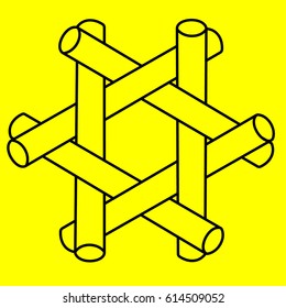 Geometry. Optical illusion tube
