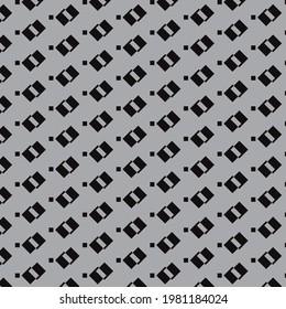 Geometry ornament pattern design on gray background. Seamless pattern design. Used for wallpaper, decoration, textiles, web design, backgrounds and more.
