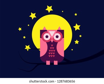 Geometry owl vector illustration eps10.