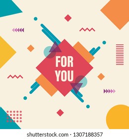 Geometry Pattern for Background or Cover Design or Templates. Editable background for promotion sale.