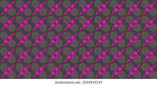 Geometry pattern, circles in gray and pink