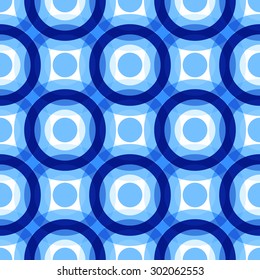Geometry pattern made of azure circles.