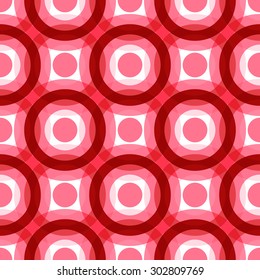 Geometry pattern made of crimson circles, Background with circles - Vector Illustration