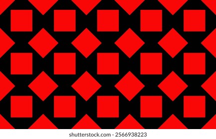 geometry pattern Red Square with Black Background