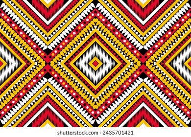 geometry pattern seamless ethnic red yellow black white design for print textile carpet
