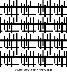 Geometry pattern. Vector seamless. Black and white