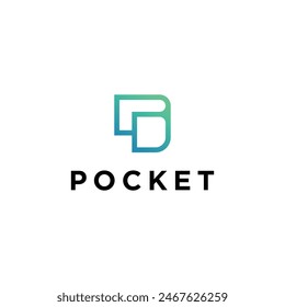 Icono de logotipo de bolsillo de geometría Vector