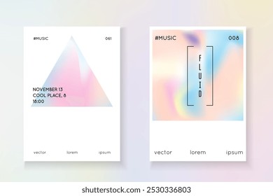 Geometry Poster. Minimalist Background. Blue Geometric Paper. Digital Screen. Minimal Pattern. Isolated White Template. Fashion Vector. Purple Geometry Poster