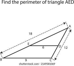 Geometry problem to calculate the perimeter of triangle AED