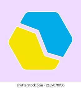 Geometry puzzle children cartoon style. Vector illustration concept