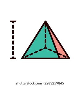 geometry pyramid math icon isolated