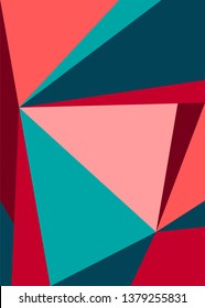 geometry red pink blue colors abstract poligons background