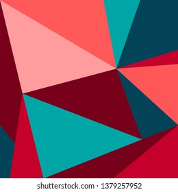 geometry red pink blue colors abstract poligons background