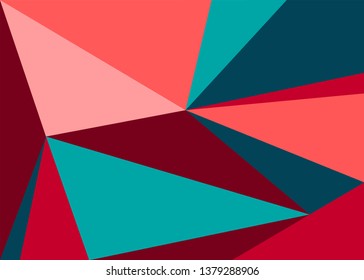 geometry red pink blue colors abstract poligons background