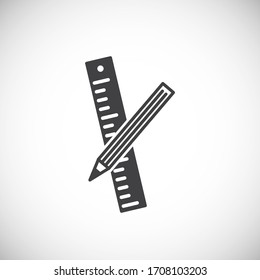 Icono relacionado con la geometría en el fondo para diseño gráfico y web. Símbolo de concepto de ilustración creativa para aplicación web o móvil.