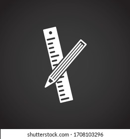 Geometry related icon on background for graphic and web design. Creative illustration concept symbol for web or mobile app.