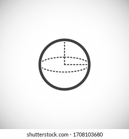 Geometry related icon on background for graphic and web design. Creative illustration concept symbol for web or mobile app.