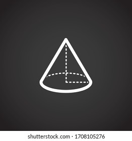 Geometry related icon on background for graphic and web design. Creative illustration concept symbol for web or mobile app.