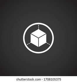 Icono relacionado con la geometría en el fondo para diseño gráfico y web. Símbolo de concepto de ilustración creativa para aplicación web o móvil.