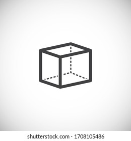 Geometry related icon on background for graphic and web design. Creative illustration concept symbol for web or mobile app.