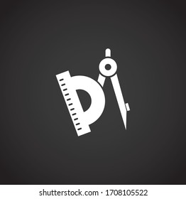 Geometry related icon on background for graphic and web design. Creative illustration concept symbol for web or mobile app.