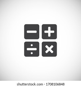 Geometry related icon on background for graphic and web design. Creative illustration concept symbol for web or mobile app.