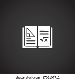 Geometry related icon on background for graphic and web design. Creative illustration concept symbol for web or mobile app.